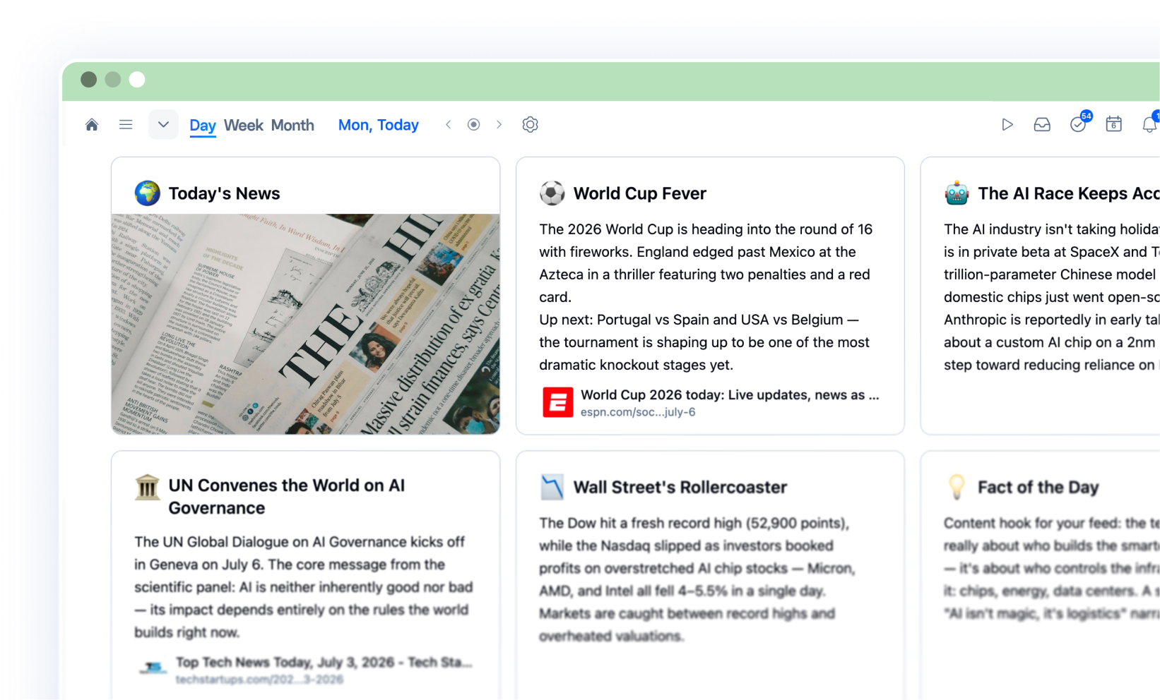 xTiles Today News workflow preview